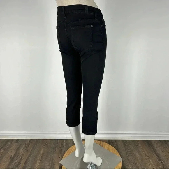❤️ 7 for all mankind the skinny crop and roll jeans  25x23 - Picture 5 of 12